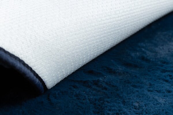 Protiskluzový koberec POSH kruh Shaggy navy granát, plyš