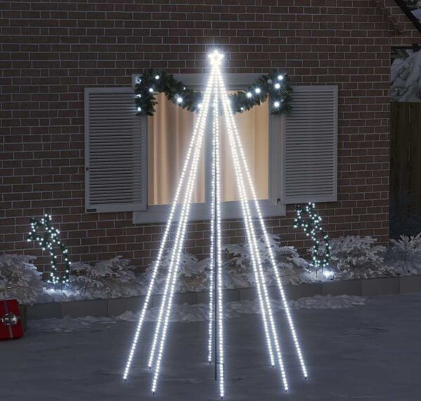 VidaXL Vánoční světelný strom dovnitř i ven 1300 LED [328767] Barva: Studená bílá, Velikost: 800 x 230 cm