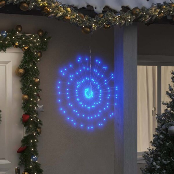 VidaXL Vánoční hvězdicové světlo 140 modrých LED diod 17 cm [356219] Barva: Studená bílá