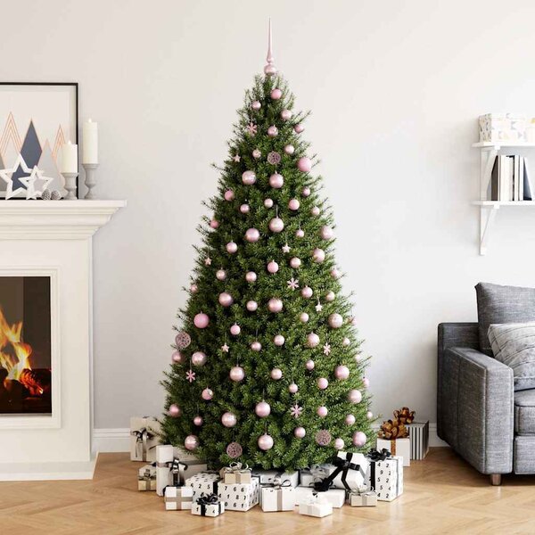 VidaXL Sada vánočních koulí 111 ks Průměr 6 cm Polystyren [356109] Barva: Červená