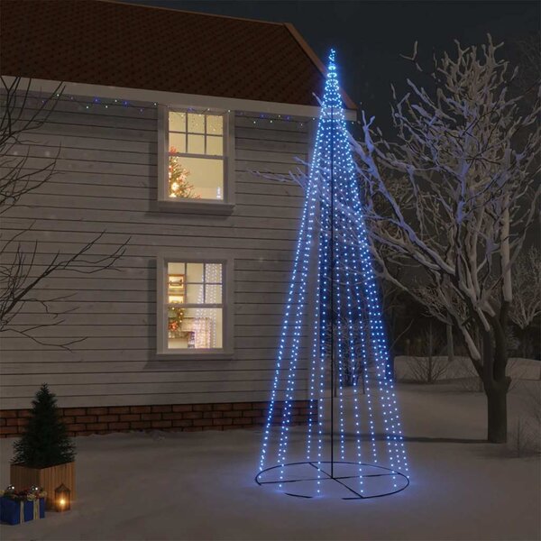 VidaXL Vánoční stromek kužel 1 134 barevných LED diod [343486] Barva: Studená bílá, Velikost: 180 x 70 cm