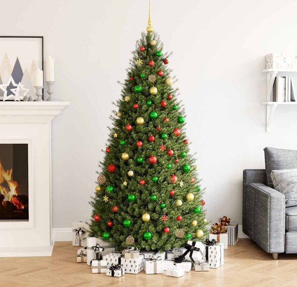 VidaXL Sada vánočních koulí 111 ks Průměr 6 cm Polystyren [356109] Barva: Červená