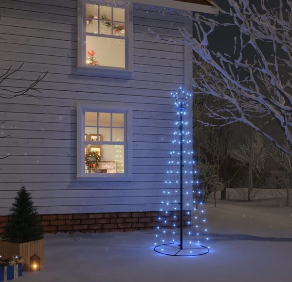 VidaXL Vánoční stromek kužel 1 134 barevných LED diod [343486] Barva: Studená bílá, Velikost: 180 x 70 cm