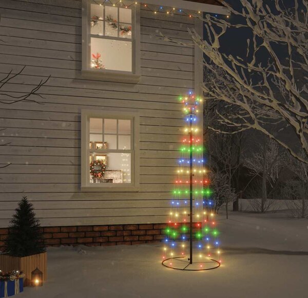 VidaXL Vánoční stromek kužel 1 134 barevných LED diod [343486] Barva: Studená bílá, Velikost: 180 x 70 cm