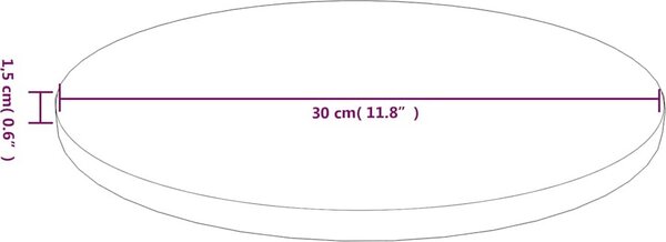 VidaXL Deska stolu Kulatý Masivní dubové dřevo [342958] Barva: Přírodní, Velikost: Ø 40 x 2.5 cm