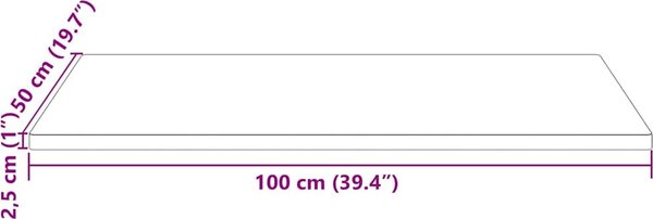 VidaXL Stolní deska masivní borovice obdélníková [824405] Barva: Přírodní, Velikost: 80 x 40 x 2.5 cm
