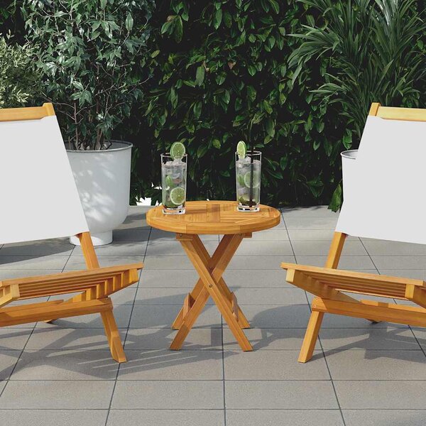 VidaXL Stolní deska masivní teakové dřevo kulatá 2,5 cm [316153] Velikost: 80 x 80 cm