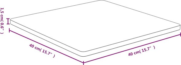 VidaXL Stolní deska bambus [352692] Velikost: 50 x 50 x 2.5 cm