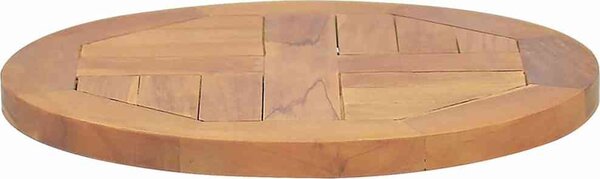 VidaXL Stolní deska masivní teakové dřevo kulatá 2,5 cm [316153] Velikost: 80 x 80 cm