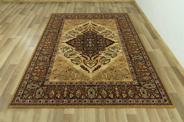 Koberec Isfahan Leyla jantar hnědý/béžový