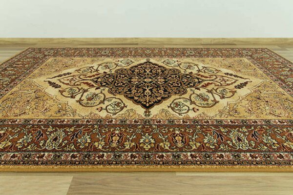 Koberec Isfahan Leyla jantar hnědý/béžový