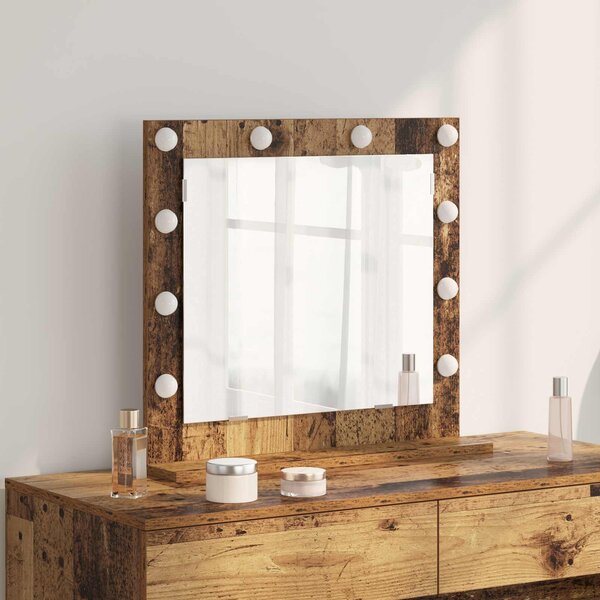 VidaXL Toaletní zrcadlo Obdélníkový [868292] Barva: Bílá, Velikost: 80 x 55 x 18 cm