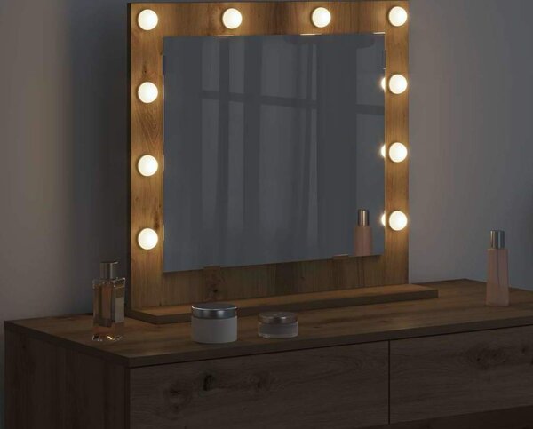 VidaXL Toaletní zrcadlo Obdélníkový [868292] Barva: Bílá, Velikost: 80 x 55 x 18 cm
