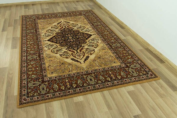 Koberec Isfahan Leyla jantar hnědý/béžový
