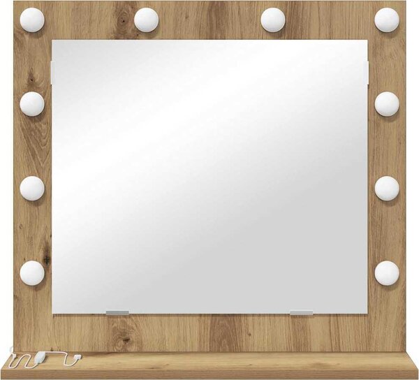 VidaXL Toaletní zrcadlo Obdélníkový [868292] Barva: Bílá, Velikost: 80 x 55 x 18 cm