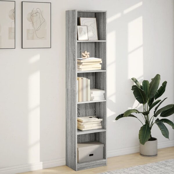 VidaXL Knihovna 40x24x176 cm kompozitní dřevo [857797] Barva: Betonová šedá