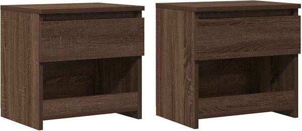 VidaXL Noční stolky 2 ks 40 x 30 x 39 cm kompozitní dřevo [803460] Barva: Černá