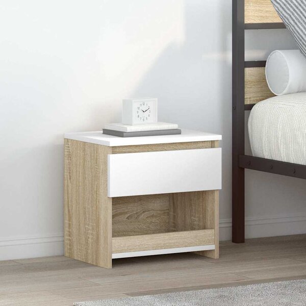 VidaXL Noční stolky 2 ks 40 x 30 x 39 cm kompozitní dřevo [803460] Barva: Černá