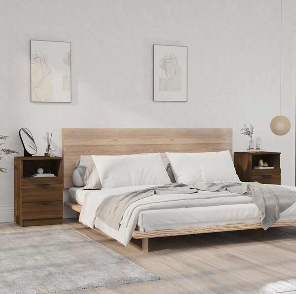 VidaXL Noční stolky 2 ks 40 x 36 x 65 cm kompozitní dřevo [856845] Barva: Bílá