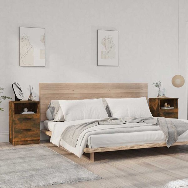 VidaXL Noční stolky 2 ks 40 x 36 x 65 cm kompozitní dřevo [856845] Barva: Bílá