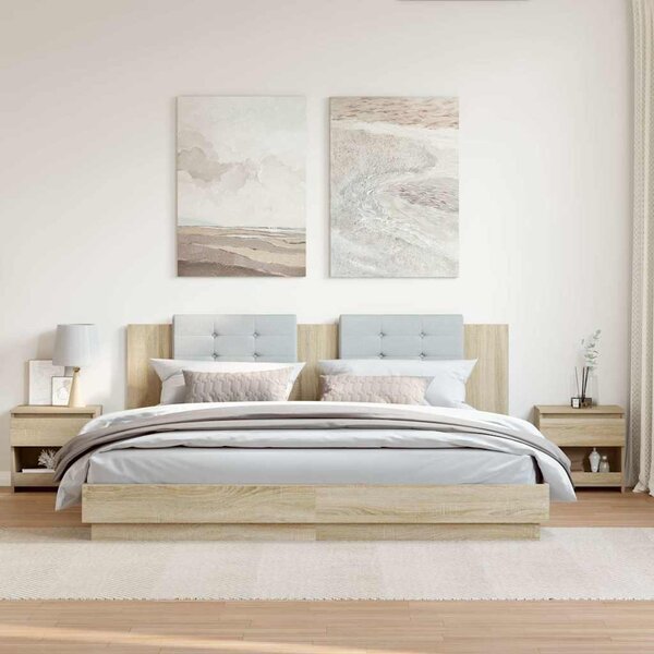 VidaXL Noční stolky 2 ks 40 x 30 x 39 cm kompozitní dřevo [803460] Barva: Černá