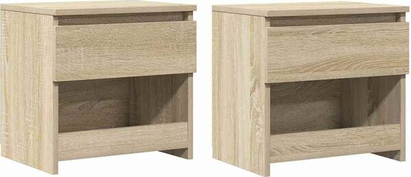 VidaXL Noční stolky 2 ks 40 x 30 x 39 cm kompozitní dřevo [803460] Barva: Černá