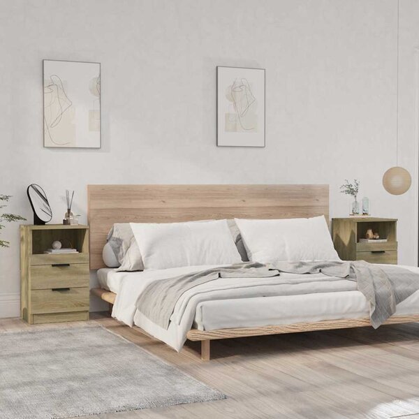 VidaXL Noční stolky 2 ks 40 x 36 x 65 cm kompozitní dřevo [856845] Barva: Bílá