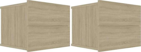 VidaXL Noční stolky 2 ks 40 x 30 x 30 cm kompozitní dřevo [801060] Barva: Bílá