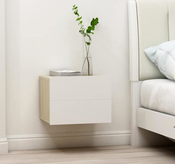 VidaXL Noční stolky 2 ks 40 x 30 x 30 cm kompozitní dřevo [801060] Barva: Bílá