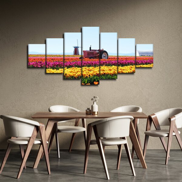 Obraz tulipánové farmy (210x100 cm)