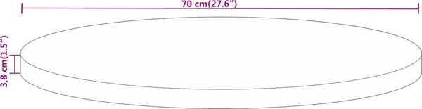 VidaXL Stolní deska kulatá masivní, 38 mm [370011] Barva: Mangovníkové dřevo (přírodní), Velikost: 90 cm