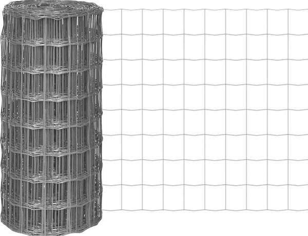 VidaXL Euro plot ocel [42004347] Barva: Zelená, Velikost: 10 x 1,2 m, Velikost mřížky: 100 x 100 mm