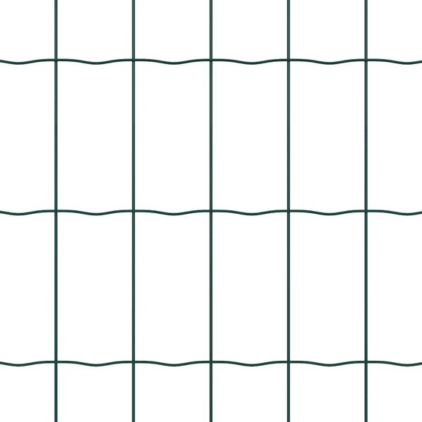 VidaXL Euro plot ocel [42004347] Barva: Zelená, Velikost: 10 x 1,2 m, Velikost mřížky: 100 x 100 mm
