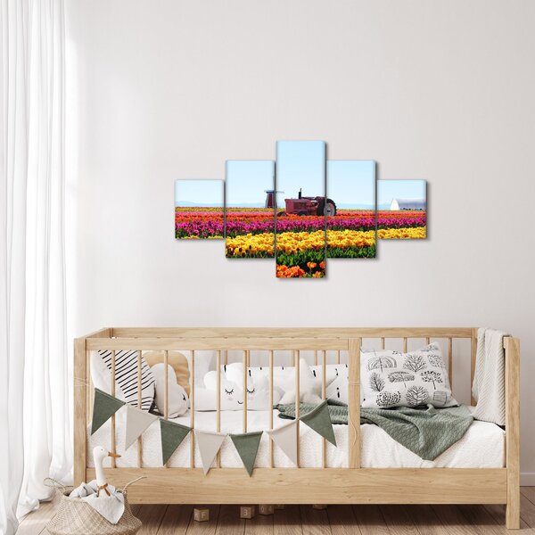 Obraz tulipánové farmy (125x70 cm)