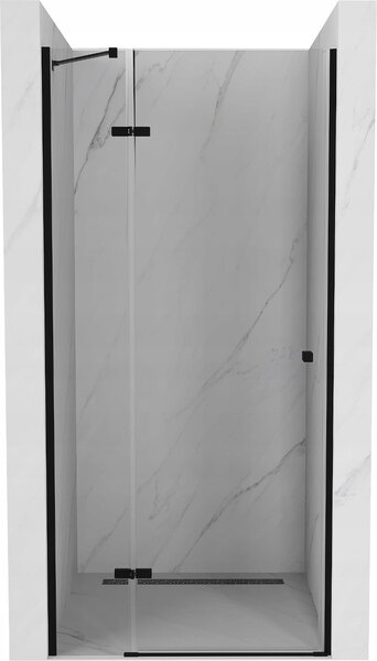 Mexen ROMA sprchové otevírací dveře ke sprchovému koutu 90 cm, černá-transparentní, 854-090-000-70-00