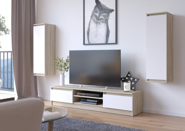Stolek pod TV RTV K 160 CLP sonoma / bílý