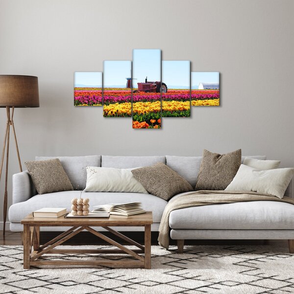 Obraz tulipánové farmy (125x70 cm)