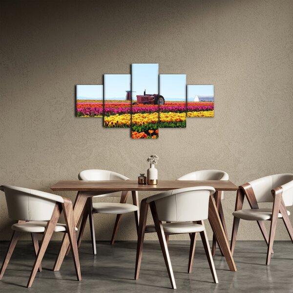 Obraz tulipánové farmy (125x70 cm)