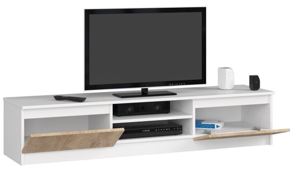Stolek pod TV RTV K 160 CLP bílý / sonoma
