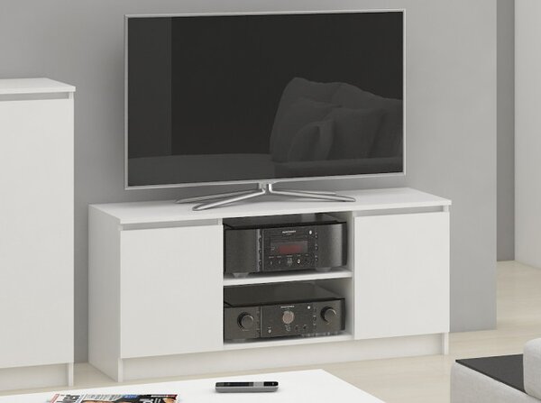 Stolek pod TV RTV 140 2D 1P bílý