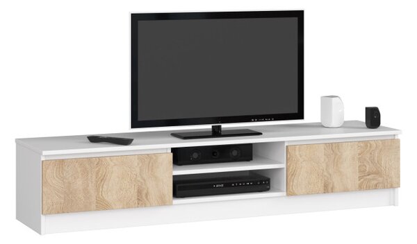 Stolek pod TV RTV K 160 CLP bílý / sonoma