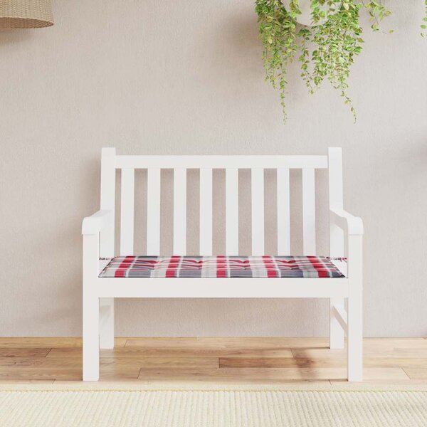 VidaXL Poduška na zahradní lavici oxfordská látka [361141] Barva: Modro-bílá, Velikost: 200 x 50 x 3 cm