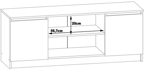 Stolek pod TV RTV 140 2D 1P olcha