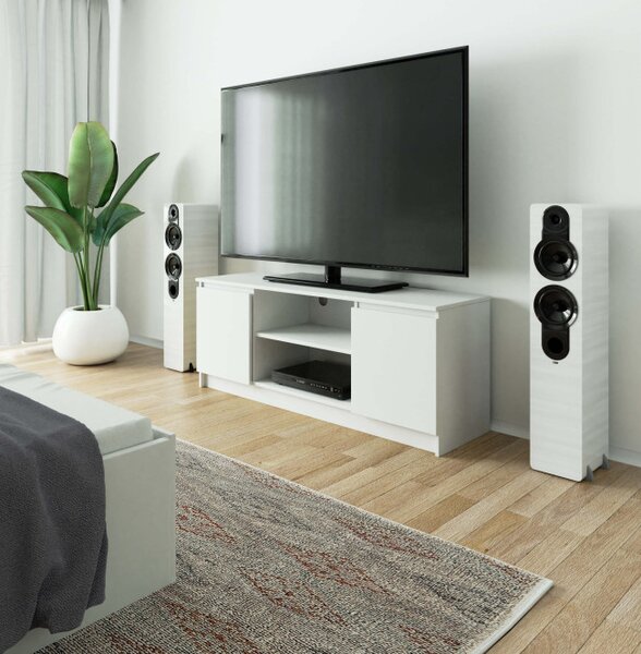 Stolek pod TV RTV 140 2D 1P bílý