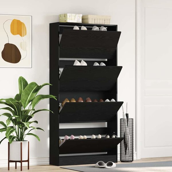 VidaXL Skříň na obuv Kompozitní dřevo [3334027] Barva: Betonová šedá, Velikost: 80 x 21 x 87,5 cm