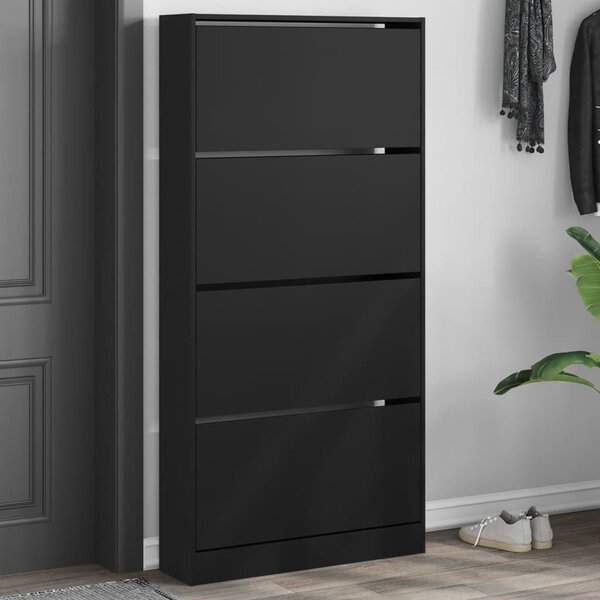 VidaXL Skříň na obuv Kompozitní dřevo [3334027] Barva: Betonová šedá, Velikost: 80 x 21 x 87,5 cm