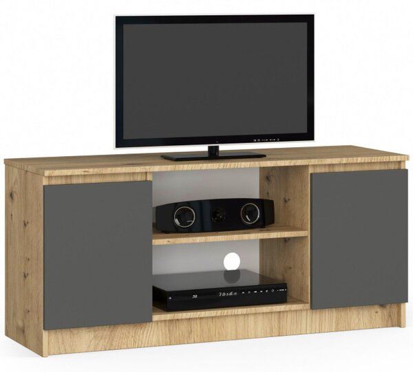 Stolek pod TV RTV 120 2D 1P dub artisan / šedý