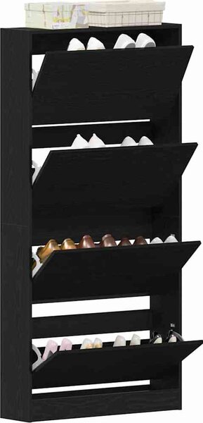 VidaXL Skříň na obuv Kompozitní dřevo [3334027] Barva: Betonová šedá, Velikost: 80 x 21 x 87,5 cm