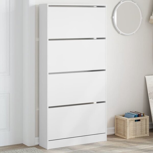 VidaXL Skříň na obuv Kompozitní dřevo [3334027] Barva: Betonová šedá, Velikost: 80 x 21 x 87,5 cm