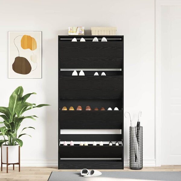 VidaXL Skříň na obuv Kompozitní dřevo [3334027] Barva: Betonová šedá, Velikost: 80 x 21 x 87,5 cm